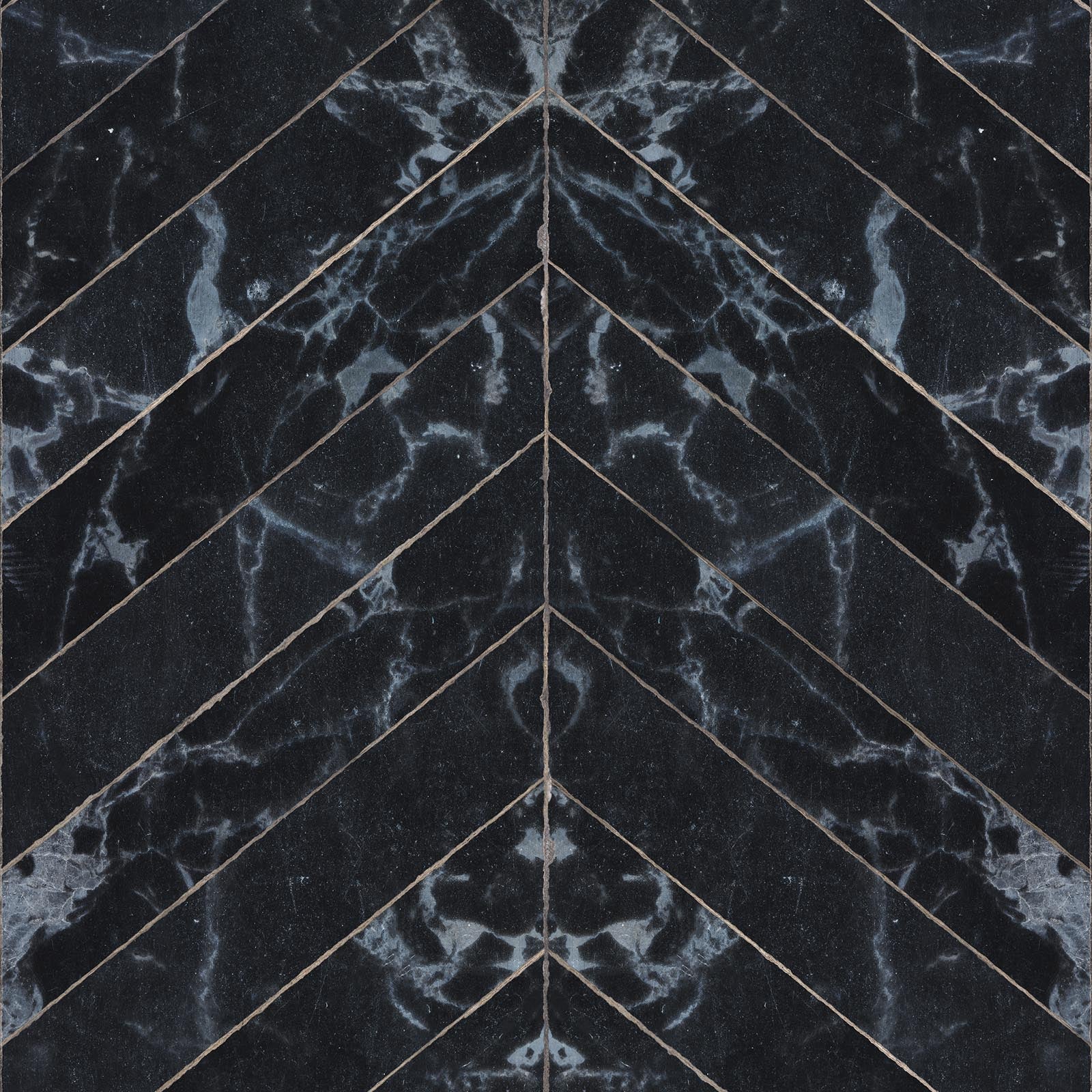 Tapet designer Materials Marble, Herring Bone, Black by Piet Hein Eek, NLXL, 4.9mp / rola
